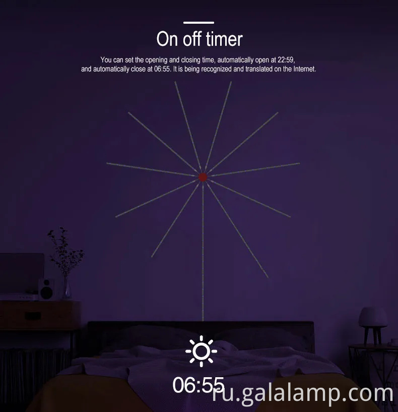 Красочный симфонический светодиодный фейерверк полосатый свет для домашнего декора